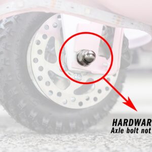 Front Wheel Axle Hardware for Razor Crazy Cart - Standard and XL