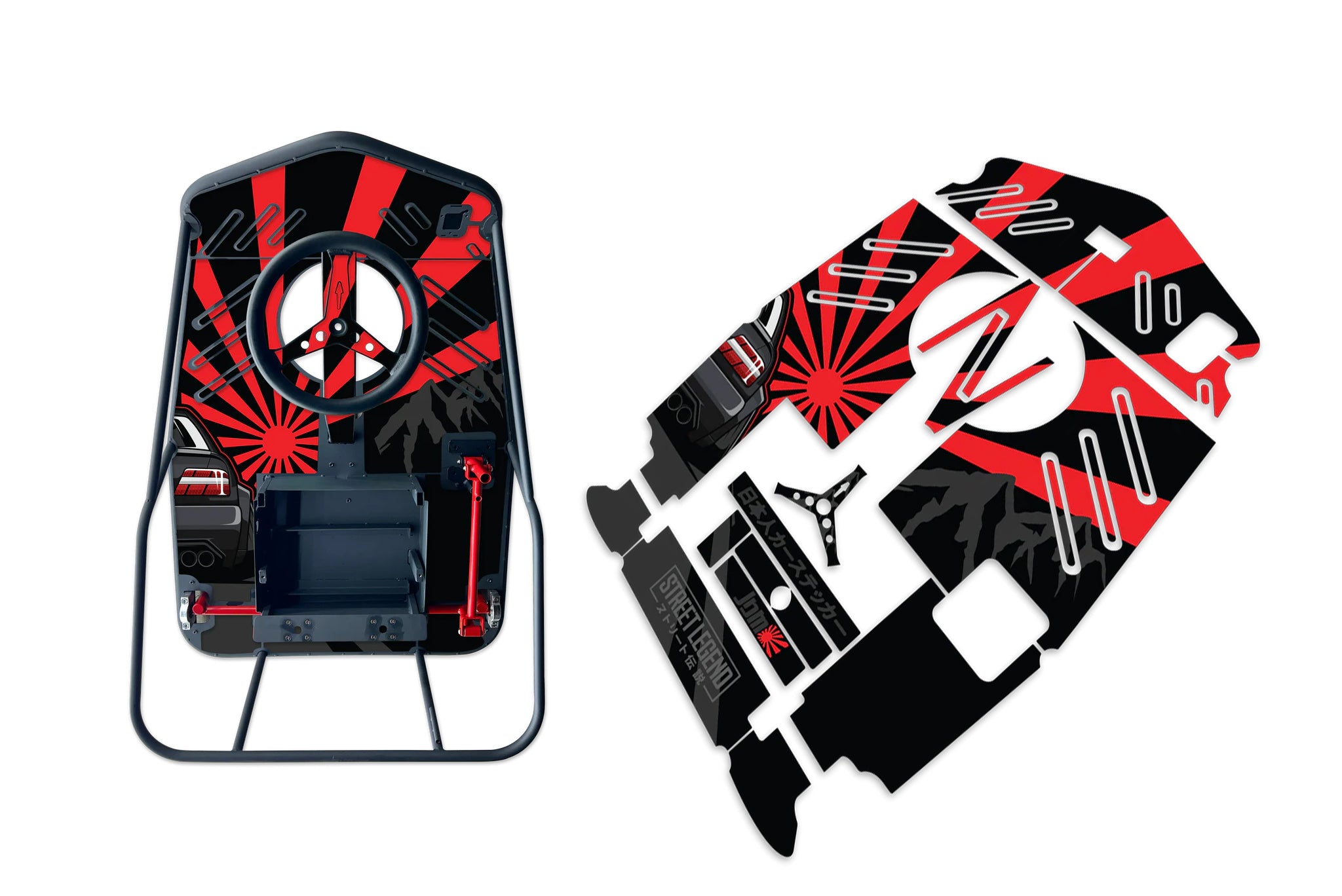 RipSkinz 'JDM Rising Sun' XL Crazy Cart Livery Kit