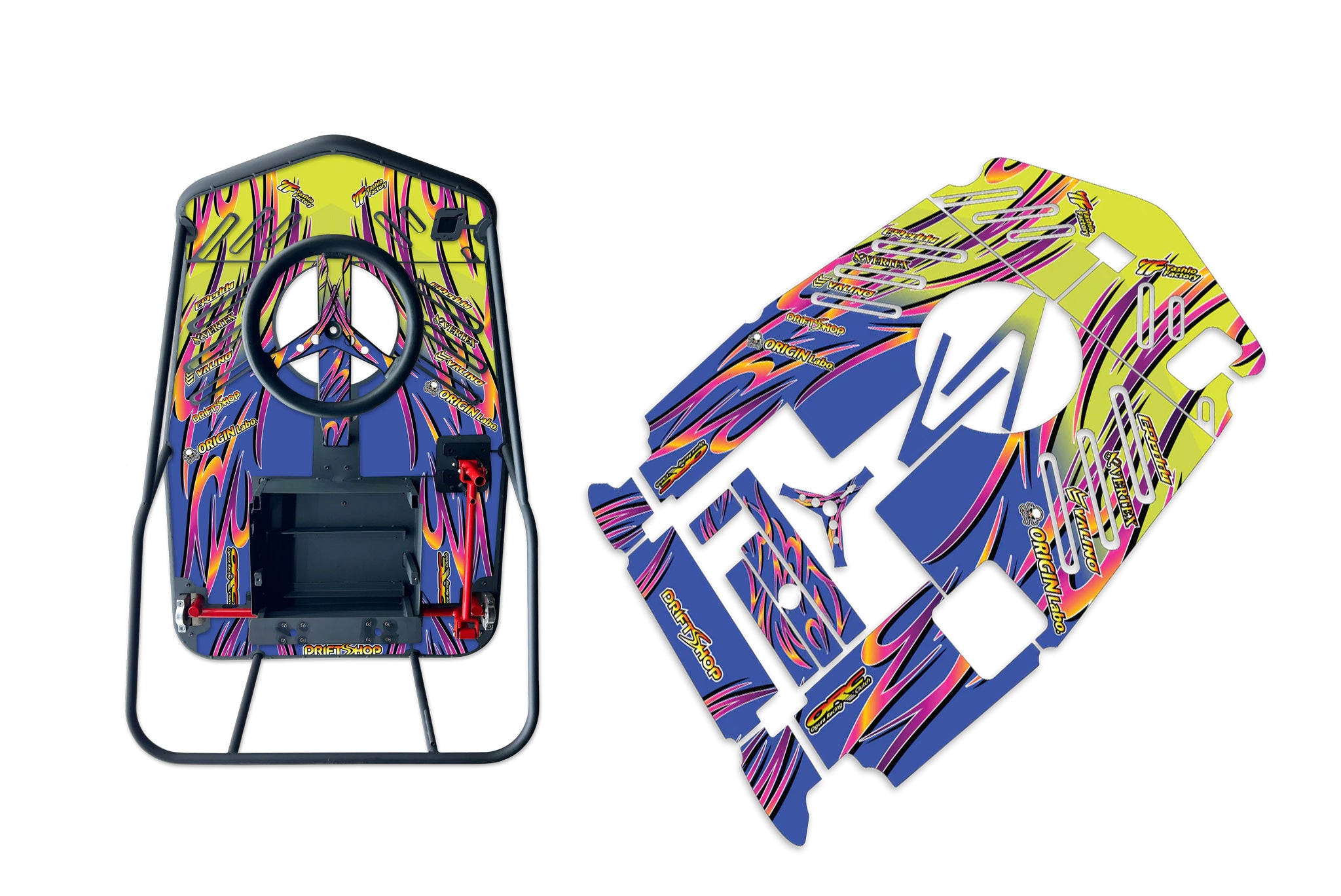RipSkinz 'Retro Drift Livery' XL Crazy Cart Livery Kit