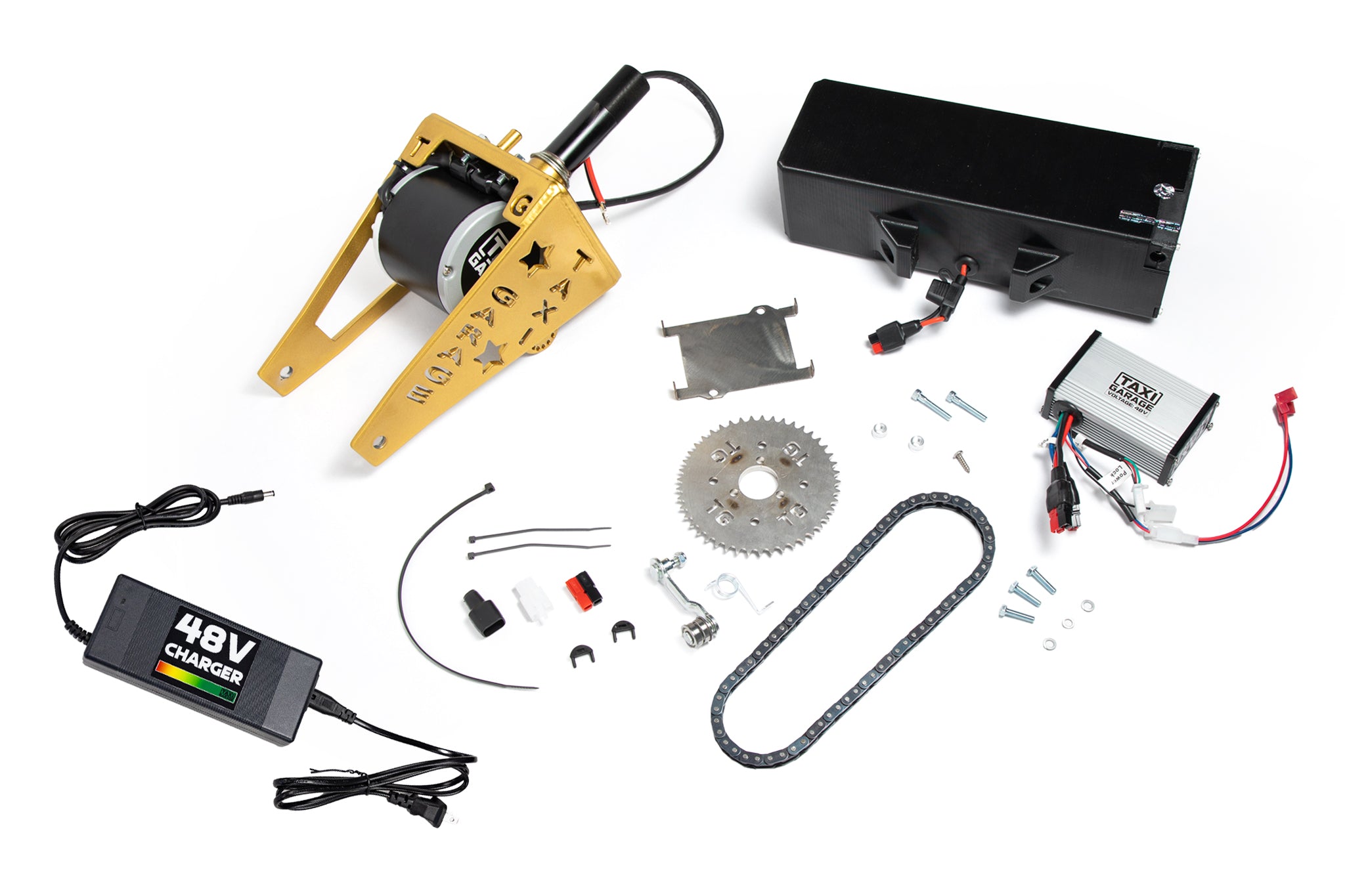 TAXI GARAGE 1100W 48v Motor Upgrade Kit - Standard Crazy Cart