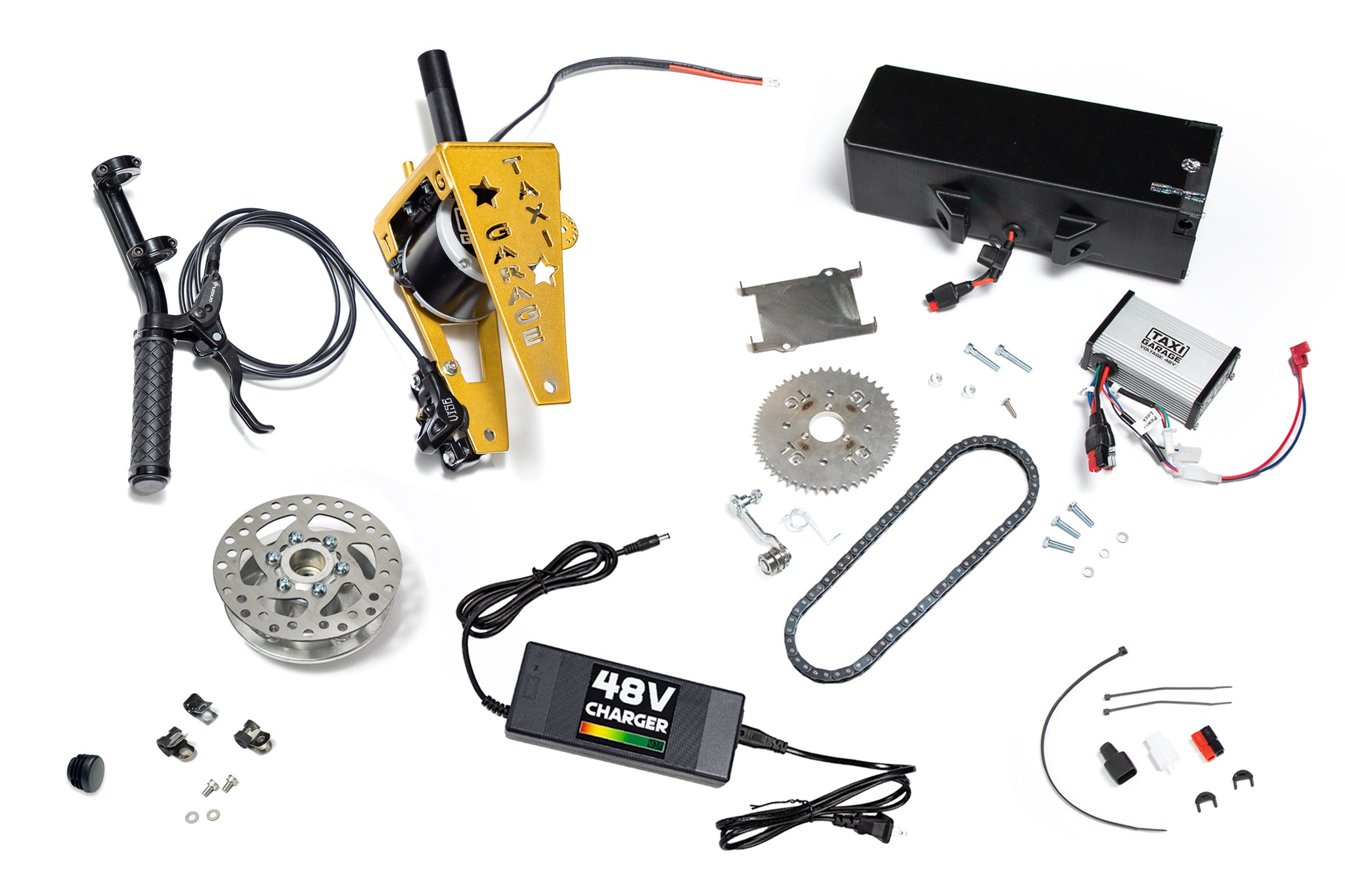 TAXI GARAGE 1100W 48v Motor Upgrade Kit - Standard Crazy Cart