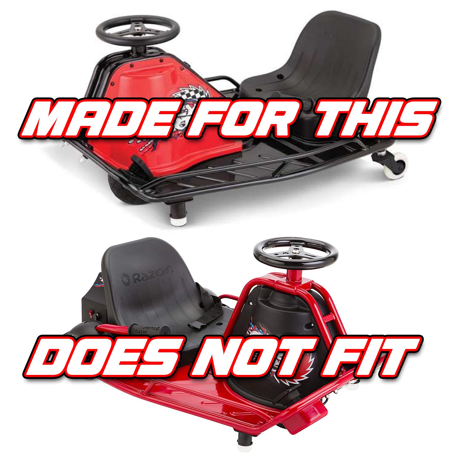 TAXI GARAGE 500W 36V Motor Upgrade - Standard Size Crazy Cart