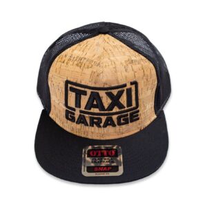 TAXI GARAGE Black Cork Snap Back Hat