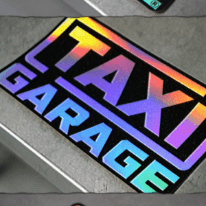 TAXI GARAGE Holographic Seat Decal