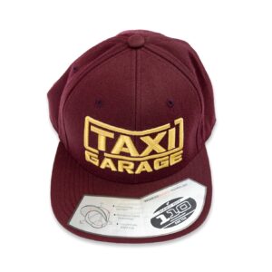 TAXI GARAGE Maroon Snap Back Hat