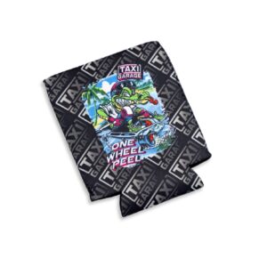 Taxi Garage 'One Wheel Peel' Koozie