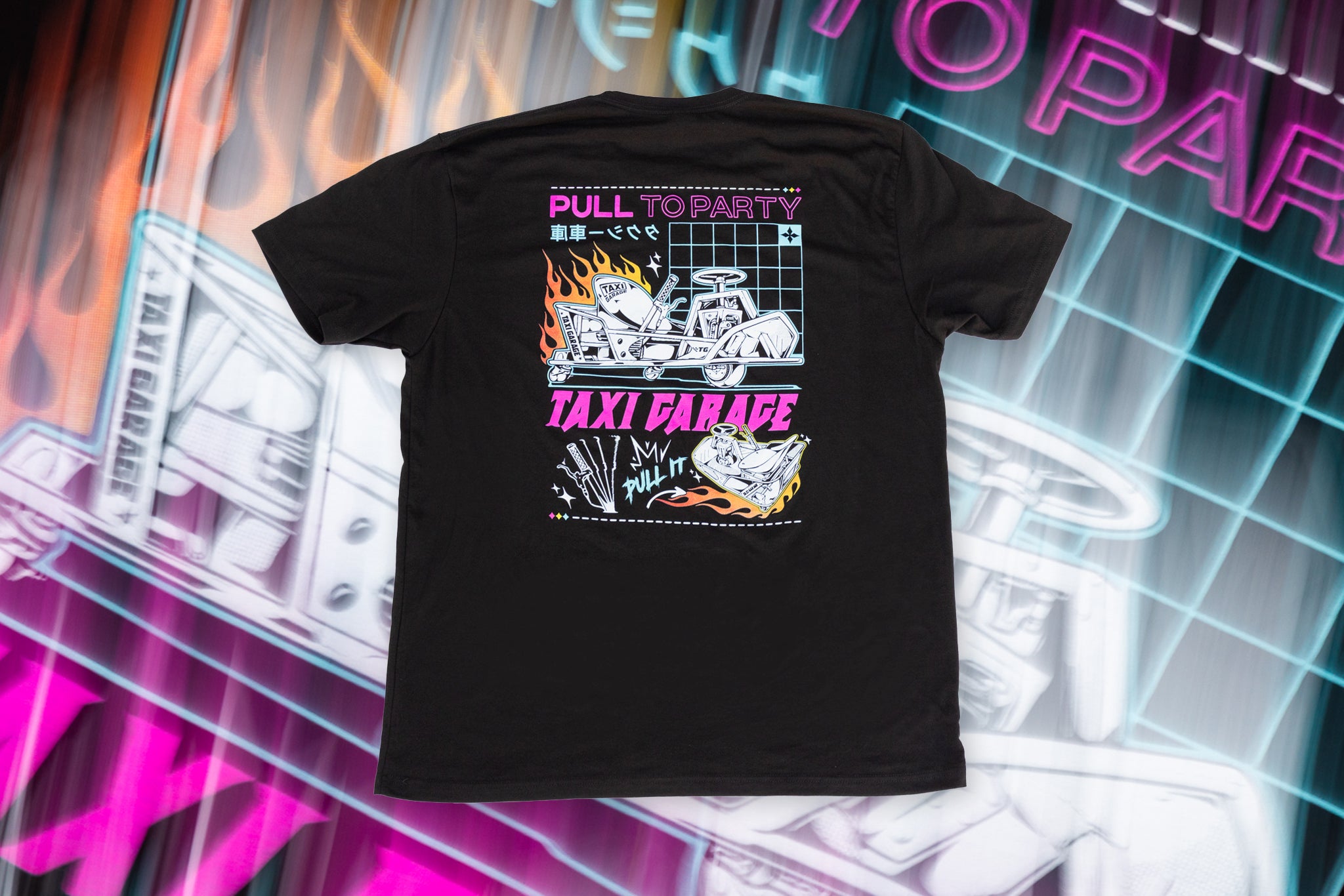Taxi Garage "Pull to Party" T-Shirt