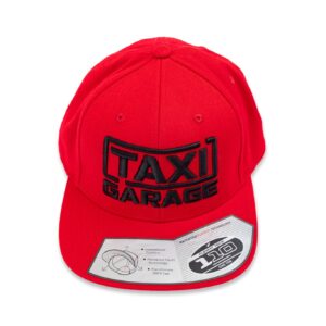 TAXI GARAGE Red Snap Back Hat