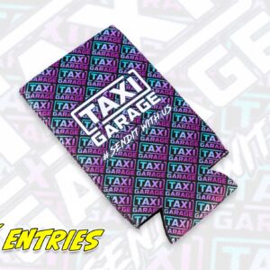 Taxi Garage Slim Koozie